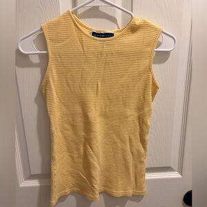 Karen Scott Pale Yellow Knit Sleeveless Tank